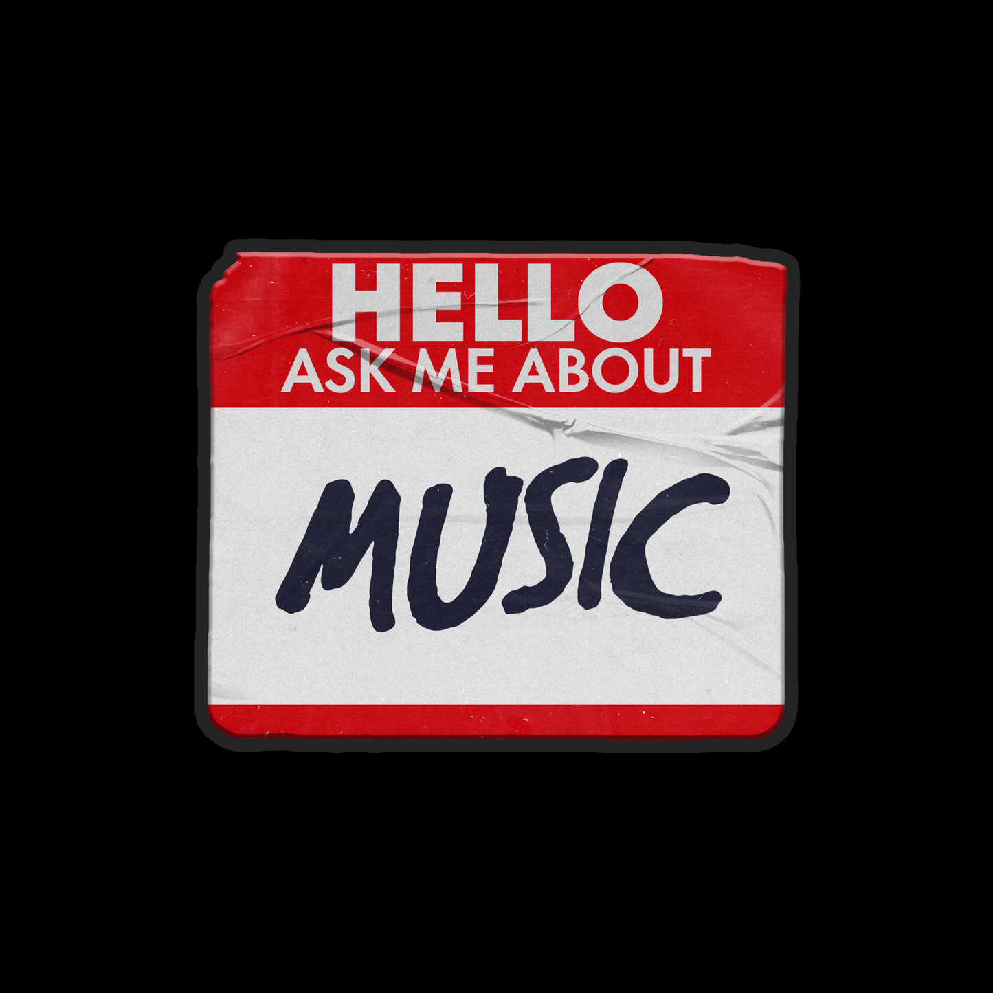 ACRYLIC PIN - ASK ME ABOUT MUSIC