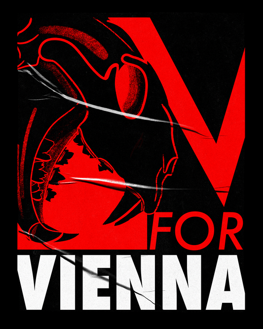 PRINT - V FOR VIENNA SKULL